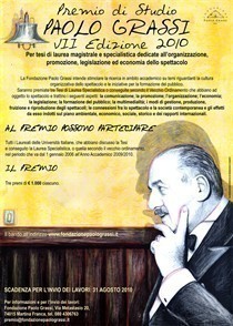 Premio Paolo Grassi  2010 