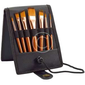 Paint Brush Set - 7 Travel Brushes for Acrylic