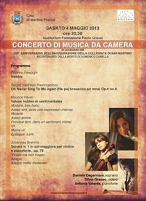 Concerto di Musica da Camera: Daniela Degennaro (soprano) – Silvia Grasso (violino) – Antonia Valente (pianoforte)