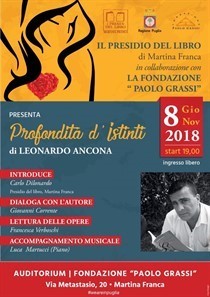 Presentazione del libro “Profondità d’istinti” di Leonardo Ancona