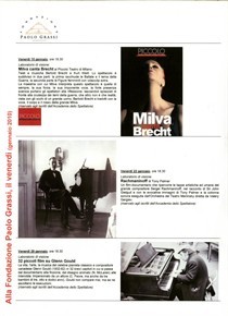 Alla Fondazione Paolo Grassi, il venerdì – GENNAIO 2010