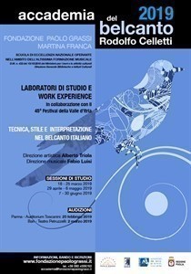 Accademia del Belcanto “Rodolfo Celletti”: aperte le iscrizioni per l’Anno Accademico 2019