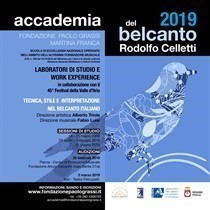 Accademia del Belcanto  Accademia del Belcanto “Rodolfo Celletti”: II SESSIONE DI STUDIO – A.A.2019