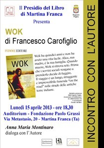 F.Carofiglio presenta “Wok”